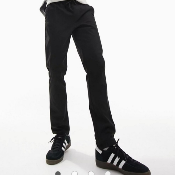 ASOS DESIGN slim chinos with elastic waist in black size M. New in package - Picture 1 of 5